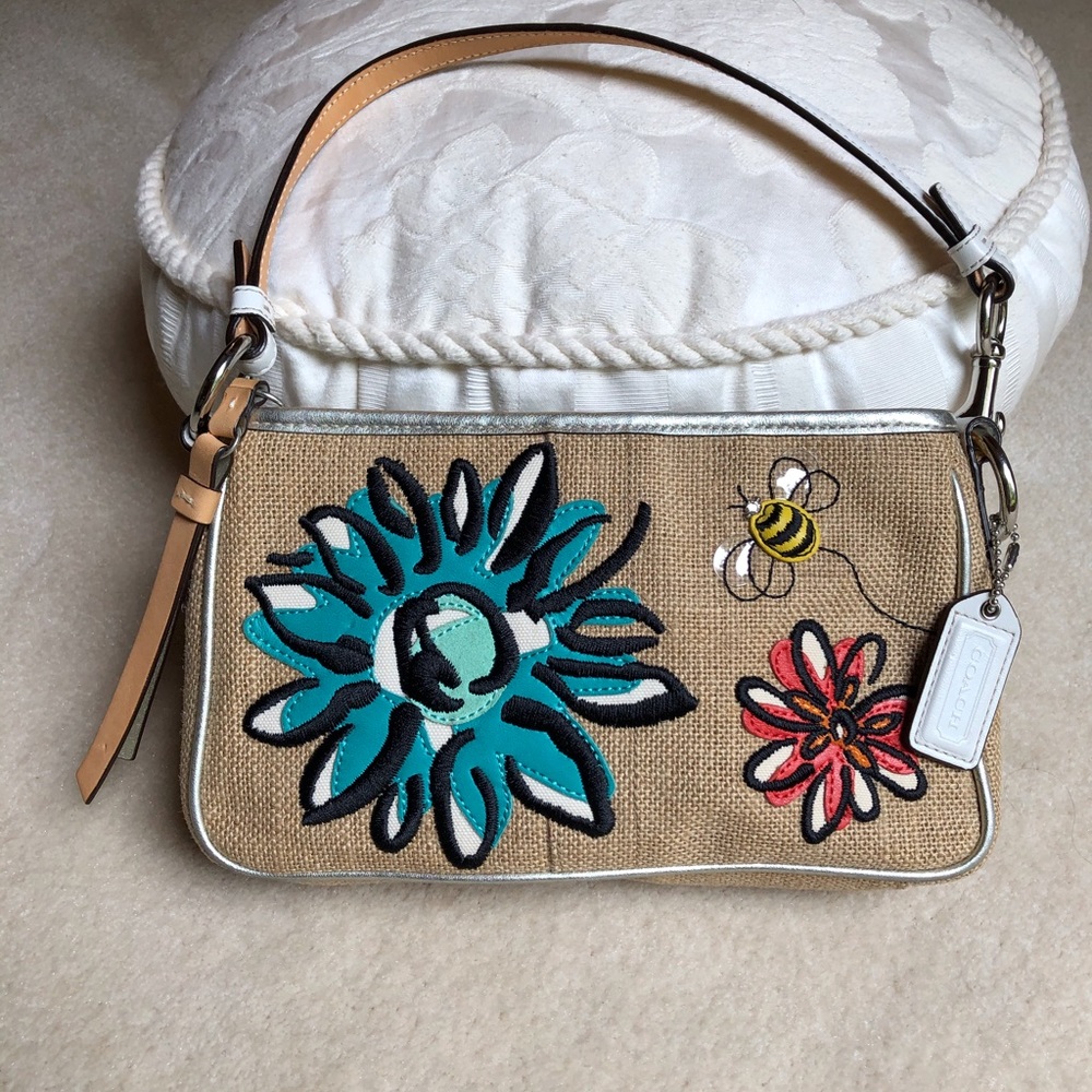 **SOLD** Coach bumble bee handbag/wristlet.  EEC!